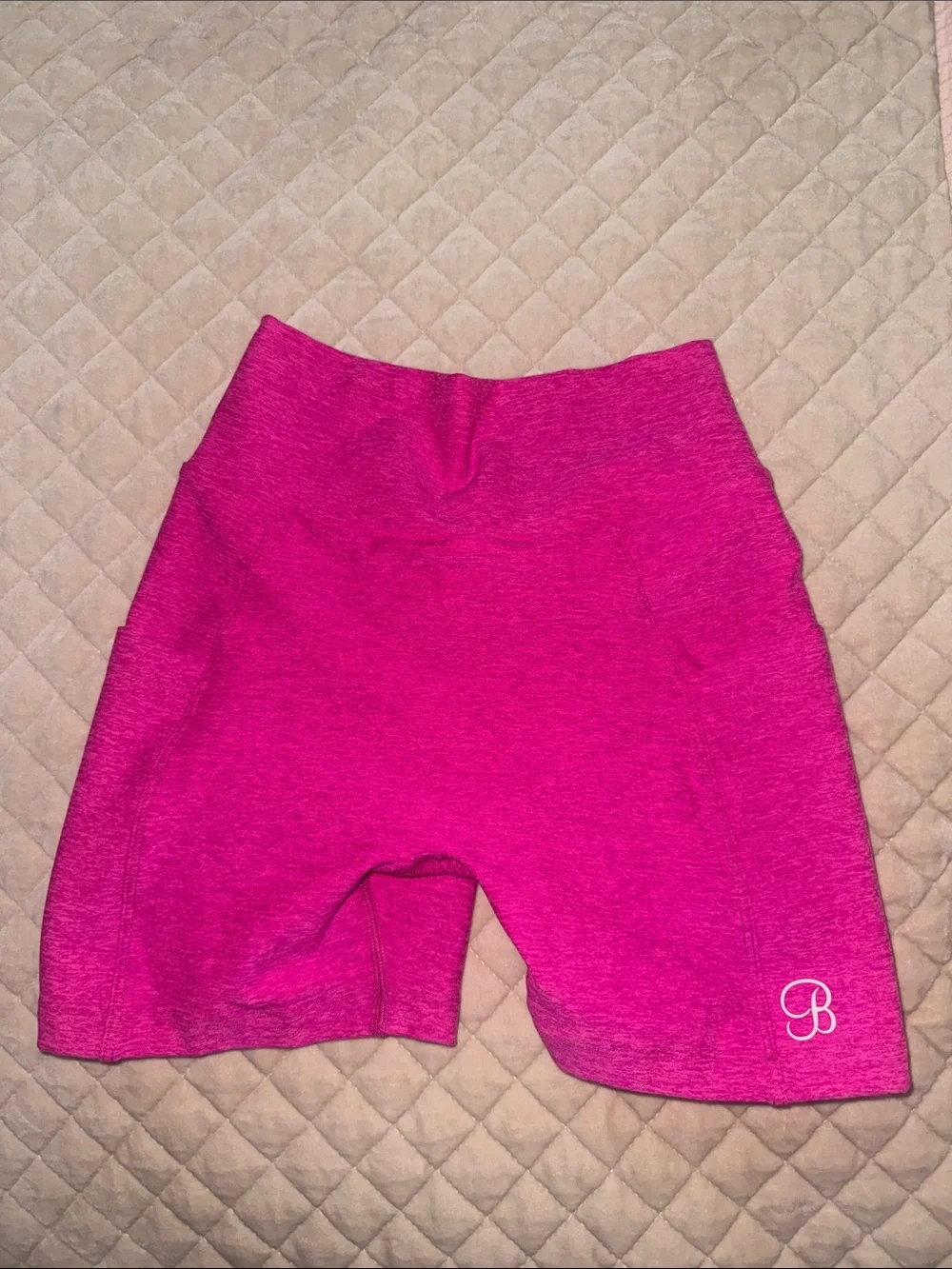 Bombshell Sportswear Neon Pink Berry High-Rise Vback Sculpting Shorts